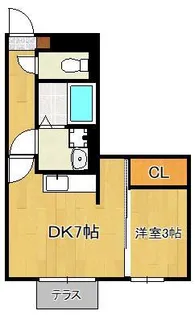 セジュールオッツ壱番館【1階】の間取り