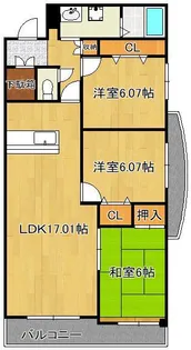 グラシューズ・エール【5階】の間取り