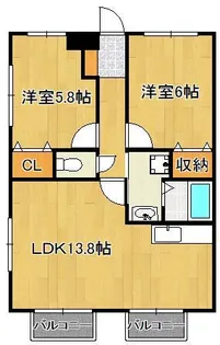 アムールNKⅡ【2階】の間取り