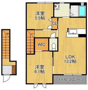 シャーメゾン朽網 B棟【2階】の間取り