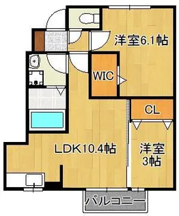 エスペランサ中曽根【1階】の間取り