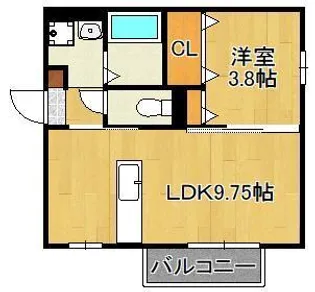プラスラミチエ朽網【1階】の間取り