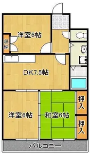 ニューサンリバー小倉【2階】の間取り