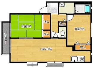 スターブル・曽根 A棟【2階】の間取り