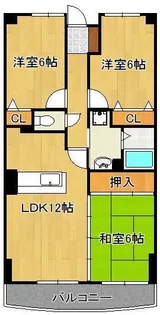 カサブランカフィールド【7階】の間取り