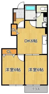 ジュネス・エテルノ【1階】の間取り