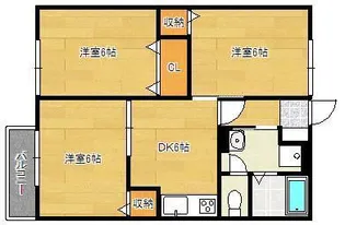 エスポワールハイム A棟【2階】の間取り