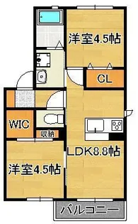 レフィナード五番街 B棟【2階】の間取り