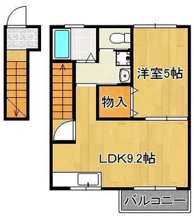 トレゾア中曽根東B棟【2階】の間取り