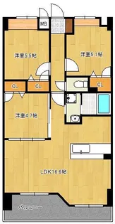 行橋第一レジデンス【5階】の間取り