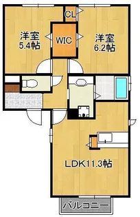 プラージュKJ【1階】の間取り