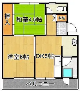 ビレッジハウス小倉南1号棟【1階】の間取り