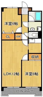 サンロイヤル幸【3階】の間取り