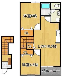 ソレアード中曽根 C棟【2階】の間取り