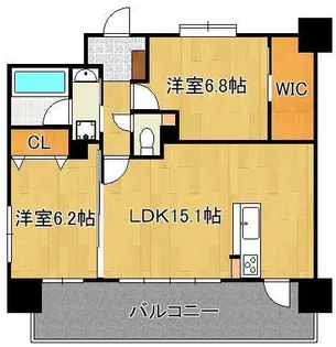 ニューガイアソラーレ下曽根【4階】の間取り