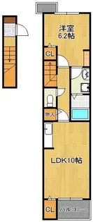 ラインハイム横代【2階】の間取り