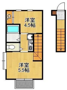 Dear津田 B棟【2階】の間取り