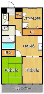 小川ハイツ【2階】の間取り