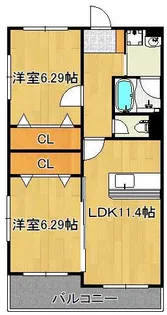 ブルースカイⅤ【1階】の間取り