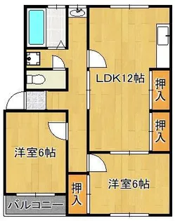 グローヴ安部山Ⅰ【1階】の間取り