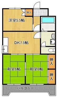 くさみ一木ビル【6階】の間取り