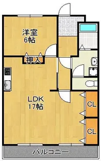 くさみ一木ビル【6階】の間取り