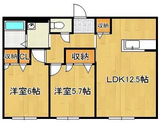 コリーヌ和【1階】の間取り