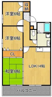 エルスール小原川Ⅱ番館【2階】の間取り