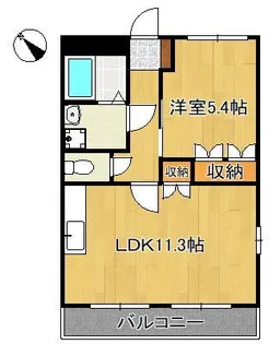 ディアベルジュ【1階】の間取り