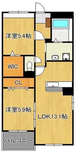 カームテラス【2階】の間取り