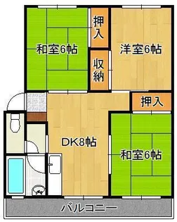 日豊スカイハイツ【5階】の間取り