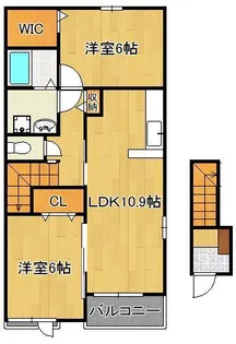 クレメント小倉南 壱番館【2階】の間取り