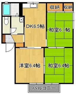 リュネット原 B棟【2階】の間取り