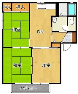 リュネット原 B棟【2階】の間取り