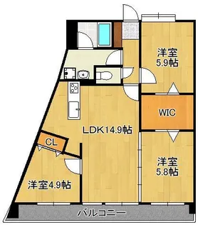 3LDKの間取り画像