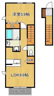 ジャン・アヴニールA棟【2階】の間取り