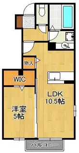 オータムコート 2棟【1階】の間取り