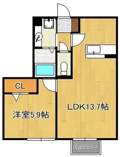 Recente浜町【2階】の間取り