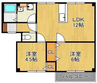 メゾンエスポワールB【2階】の間取り