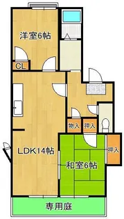 ターフ竹馬【1階】の間取り