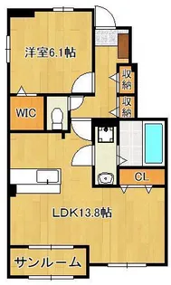 アドーニスⅡ【1階】の間取り
