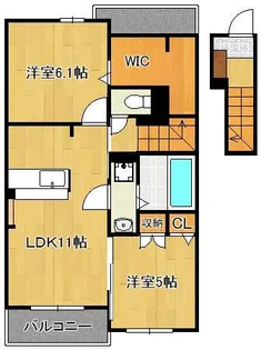 アドーニスⅡ【2階】の間取り