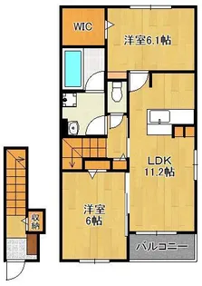 ベンティスカ【2階】の間取り