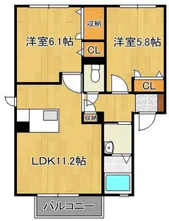 メゾン・シャレマレーア A棟【2階】の間取り