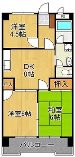 シャトレ苅田Ⅱ【5階】の間取り