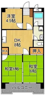 シャトレ苅田Ⅱ【7階】の間取り