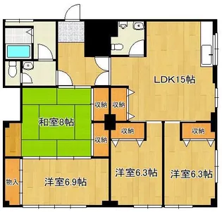 苅田グリーンマンション【2階】の間取り