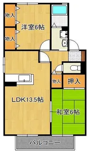 ベルデュール中曽根 A棟【2階】の間取り