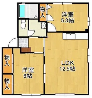 ラルジェおぐら A棟【1階】の間取り