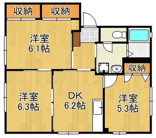 ラルジェおぐら A棟【1階】の間取り